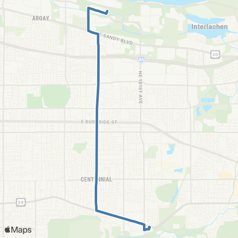 TriMet 162nd Ave map