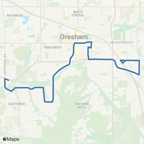 TriMet South Gresham map