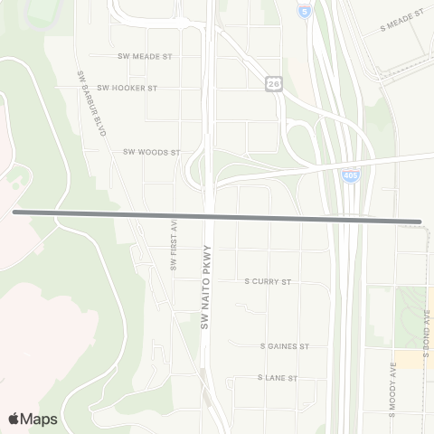 TriMet Portland Aerial Tram map