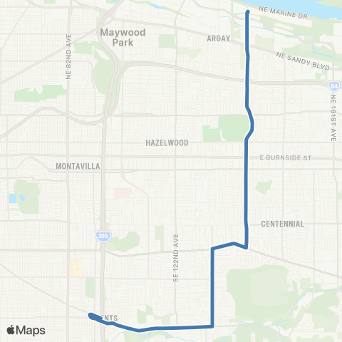 TriMet 148th Ave map