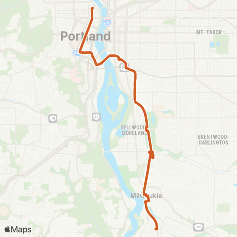 TriMet Orange Bus map
