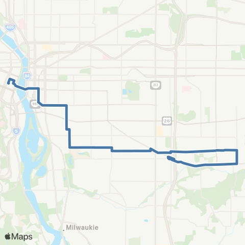 TriMet Harold St map