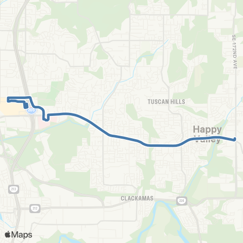 TriMet Sunnyside map
