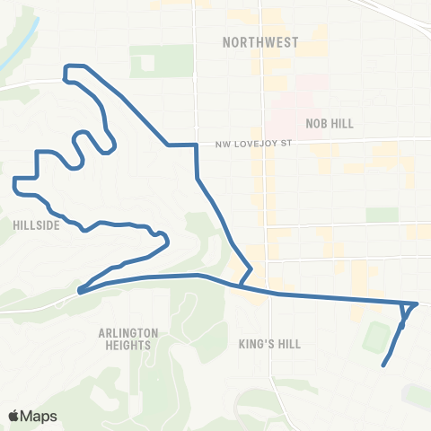TriMet Hillside map