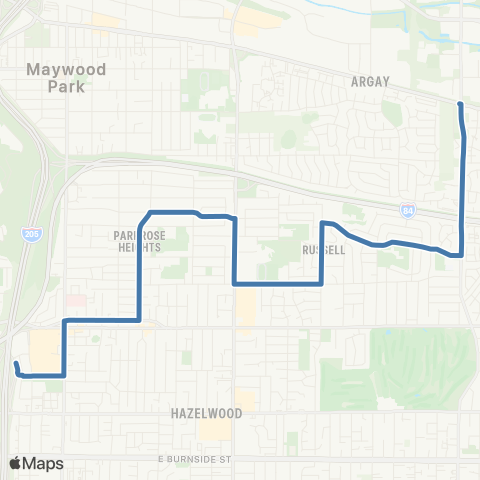 TriMet San Rafael map