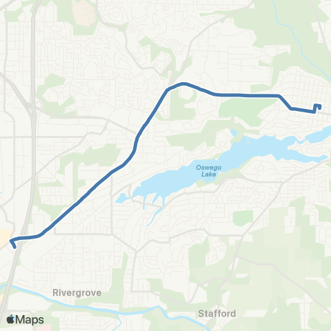 TriMet Lake Grove map