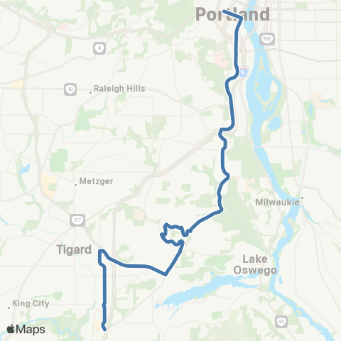 TriMet Boones Ferry Rd map