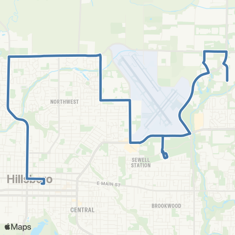 TriMet North Hillsboro map