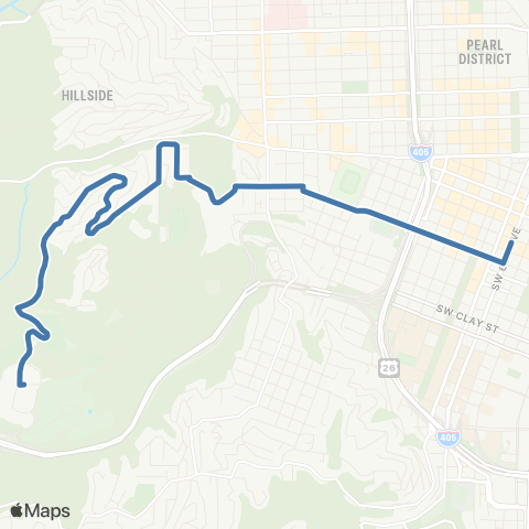 TriMet Washington Park / SW 6th map