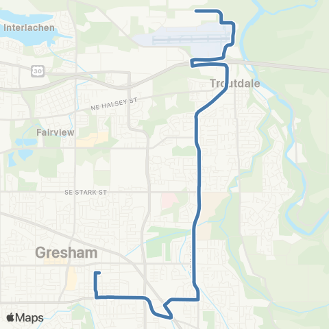 TriMet Kane / 257th map