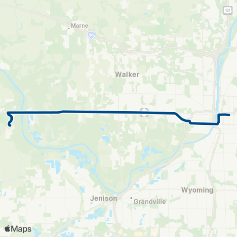 The Rapid Laker Line map