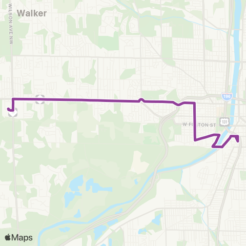 The Rapid Westside map