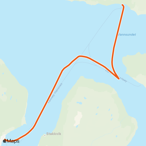 Svipper Hansnes - Karlsøy - Vannøy map