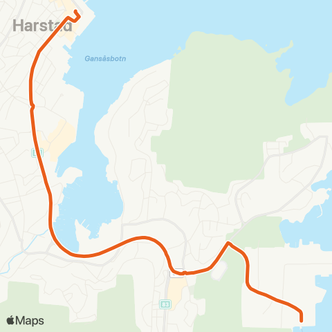 Svipper Sentrum - Stangnes ferjekai map