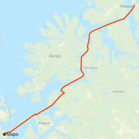 Svipper Tromsø - Finnsnes - Harstad map