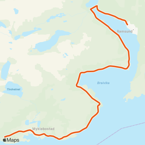 Svipper Myklebostad - Ramsund map