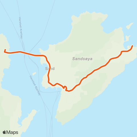 Svipper Sandsøy - Bjarkøy map