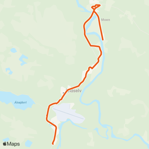 Svipper Øvre Moen - Bardufoss map