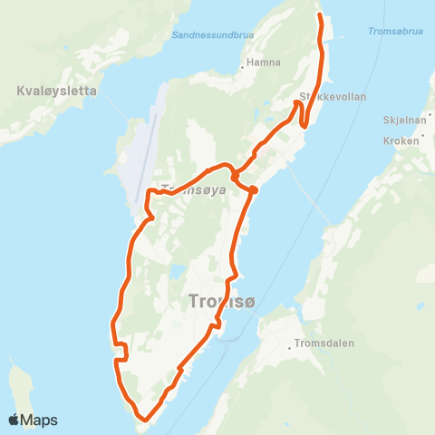 Svipper Ringrute UNN - Fagereng - UNN map