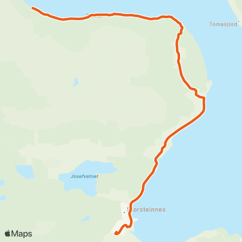 Svipper Storsteinnes-Tennes-Middagsbkt map