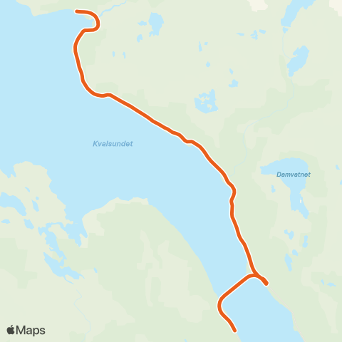 Svipper Tromsø-Trondjord-Kårvik map