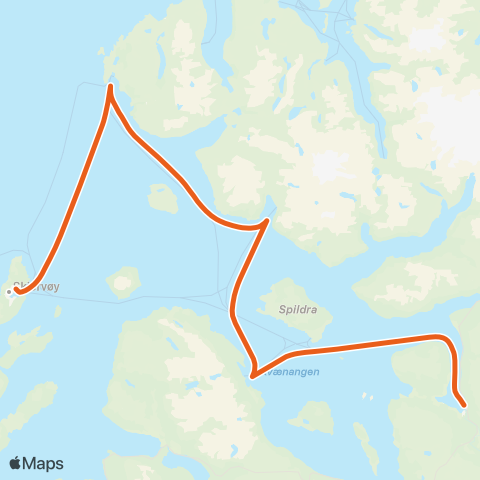 Svipper Skjervøy-Kvænangen-Vorterøy map