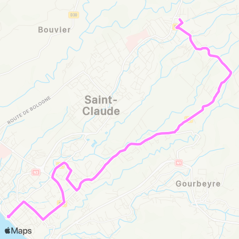 Trans Sud Basse-Terre / Morin map