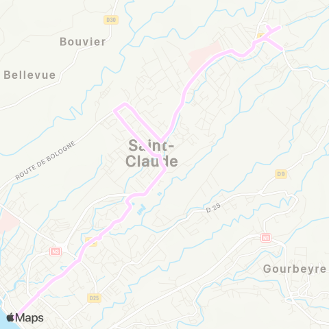 Trans Sud Basse-Terre / Saint-Claude map