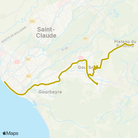 Trans Sud Palmiste - Basse-Terre map