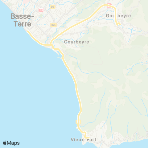Trans Sud Mairie Gourbeyre - Basse-Terre map