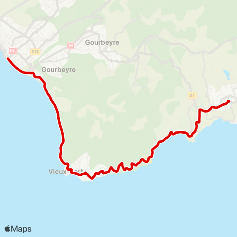Trans Sud Trois Rivières - Basse-Terre map