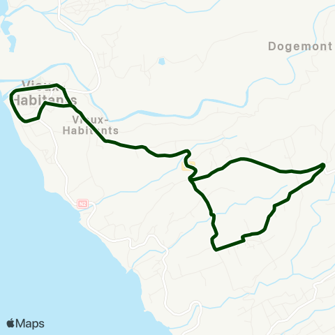 Trans Sud Bourg Église via Grosse Roche map