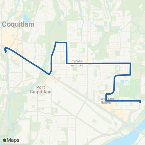 TransLink Coquitlam Central Station / Riverside map