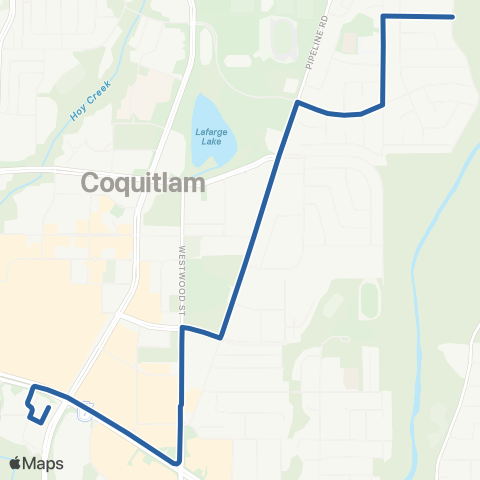 TransLink Coquitlam Central Station / Lafarge Park map
