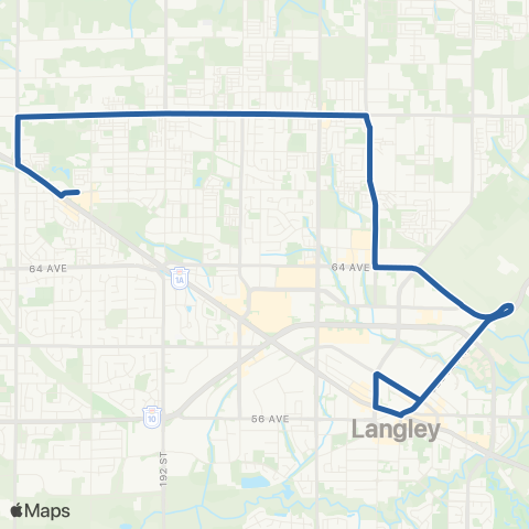 TransLink Clayton Heights / Langley Centre map