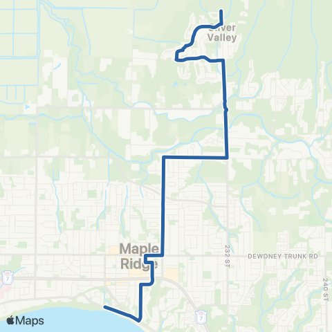 TransLink Anderson Ck / Haney Pl / Port Haney St map