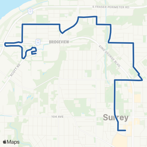 TransLink Surrey Central / Scott Rd Station map