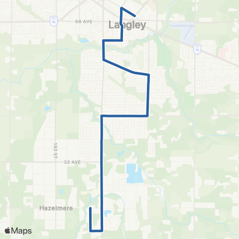 TransLink Langley Centre / Fernridge map