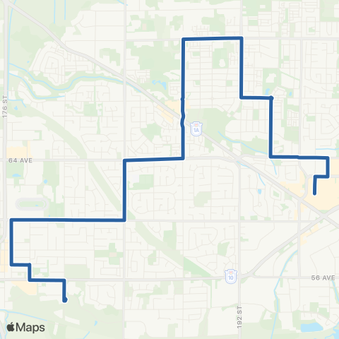 TransLink Cloverdale / Willowbrook map