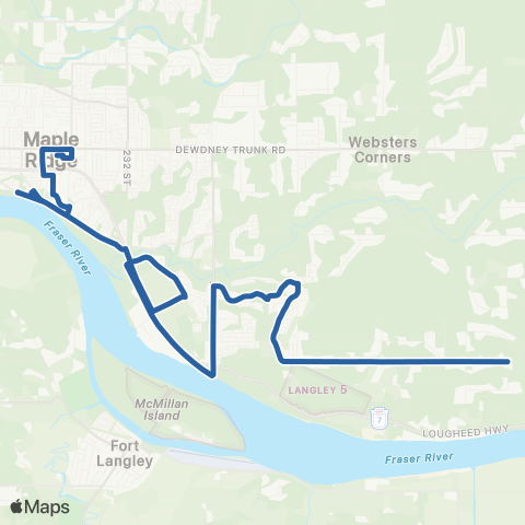 TransLink Thornhill / Haney Place map