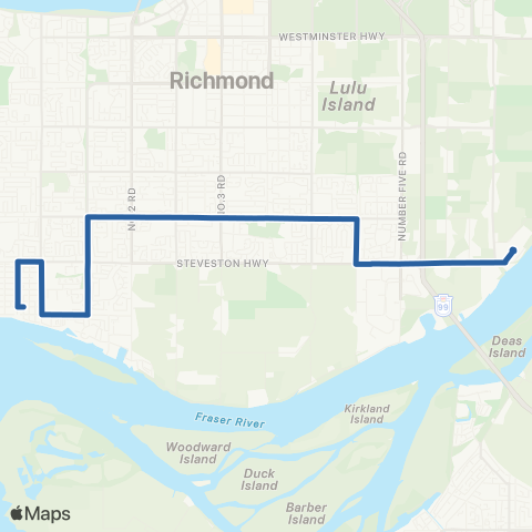 TransLink Riverport / Steveston map