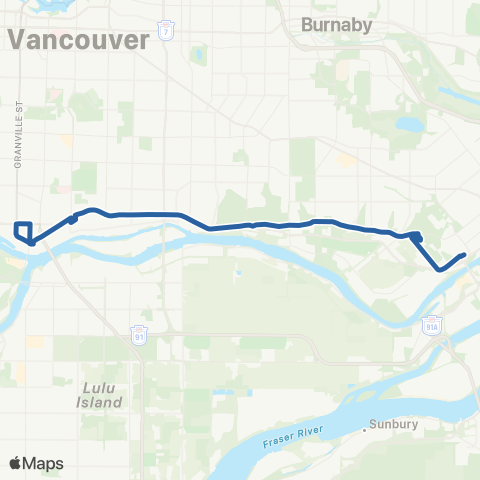 TransLink 22nd St Station / Marpole Loop map