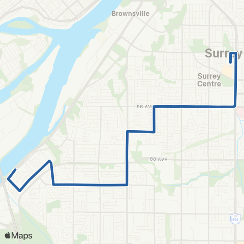 TransLink Surrey Central / Sunbury map