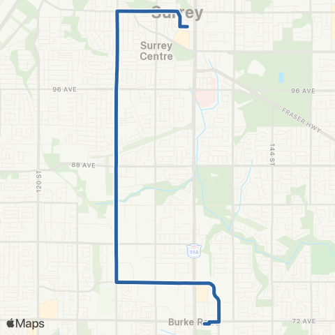 TransLink Newton Exchange / Surrey Central Station map