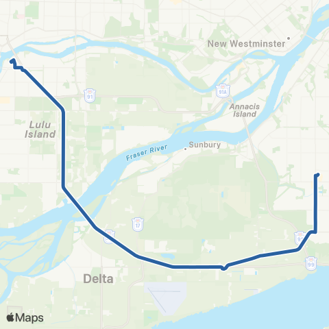 TransLink Scottsdale / Bridgeport Station map