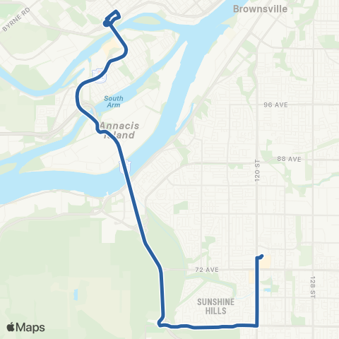 TransLink Scottsdale / 22nd St Station map