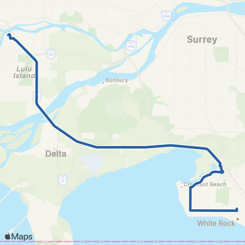 TransLink Ocean Park / Bridgeport Station map