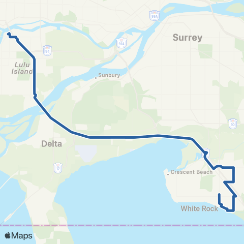 TransLink White Rock South / Bridgeport Station map