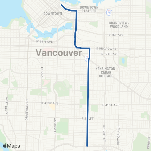 TransLink Fraser / Waterfront Station map
