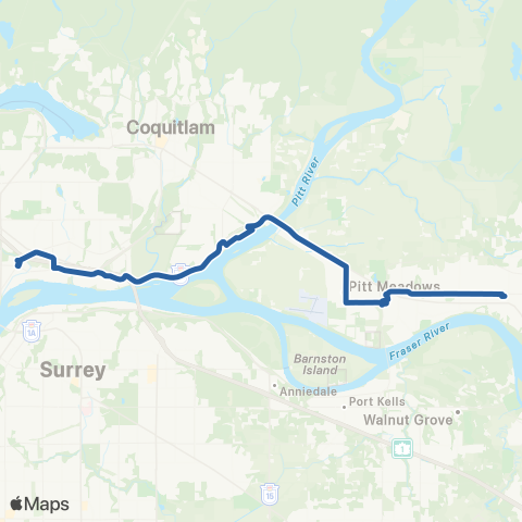 TransLink Haney Place / Braid Station map